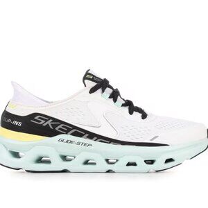 8.5 -Skechers Glide-Step Altus Slip-Ins White Multi Women Casual Shoes 150510W .